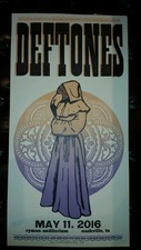 Deftones Ryman Hatch Show Print Gore Nashville Concert Poster 2016 Limited Tour