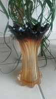 Tolle Murano Somerso Zipfelglas Vase edles Design 23cm groß 