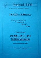 PEMO Software D1 - D5  Split für WERSI PhonX, Performer, Rondo, Pegasus Expander