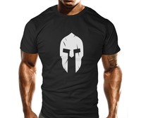 Spartaner Gym T-shirt Bodybuilding Muskel Top Fitness-training MMA Angepasst