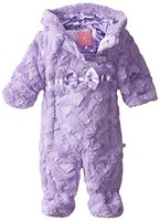 Wippette Baby-Girls Newborn Burnout Fur Pram, Purple, 6-9 Months