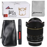 Weitwinkel 8mm f/3,5 Fisheye-Objektiv Manueller Fokus Für Canon 7D Kamera LF549