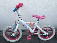 14 Zoll Kinderrad Kinder Kitten Katze Mädchen Fahrrad Weiß Rosa