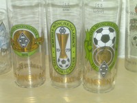 Borussia Mönchengladbach 3 Gläser Meister 1976-77 Uefa Cup Sieger 1979