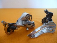 Shimano STX Schaltwerk Alivio Umwerfer 3x7 Mountainbike Derailleur Set Vintage