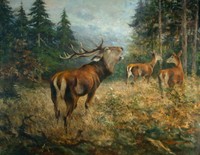 George MAJEWICZ (1897-1973) Röhrender Hirsch