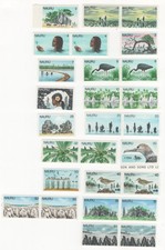 1978 Nauru Definitives Island Scenes Set x 17 incl. joined pairs many cv ₤28 Muh