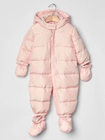Baby Gap NWT Pink Milkshake Warmest Snowsuit Snow Down 6 9 12 18 Outwear
