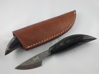 Gamsjaga Damastmesser GJ35 Wasserbüffelhorn