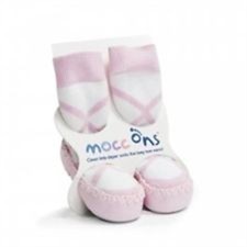 12-18 Months Mocc Ons Ballerina Slippers - Pink Moccasin Slipper Socks12-18mths