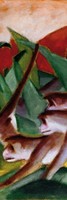 Franz Marc - Affenfries Expressionismus Poster Leinwand-Druck (120x40cm) #88676