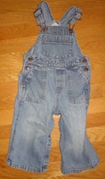 Genuine Kids OshKosh 18 Months Blue Jean Denim Carpenter Overalls Boys