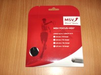 MSV FOCUS-HEX 1,27 mm (12,2 m) Tennissaite, schwarz, Original verpackt
