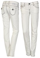 Cipo & Baxx Damen Jeans Röhre Hose CBW-0609 Kontrast Nähte W26 27 28 29 31 L32