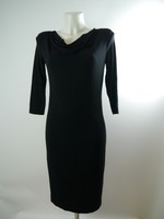 InWear Da Strech Kleid 3/4 Ärmel Wasserfallkragen schwarz Gr. S NP 109,- WIE NEU