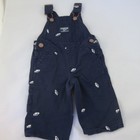 Osh Kosh Overalls Navy Blue w/ Footballs Infant Boys 6 Month