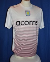 Trikot / T-Shirt von Aston Villa, Größe XL, von Nike, Weiß   -Sammlerstück-