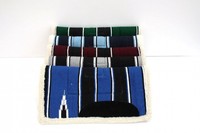 Eco Navajo Westernpad in verschiedenen Farben mit Lederbesatz Sattelpad hellblau
