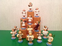 Konvolut alte Engel  15 Stück mit Instrumenten  Erzgebirg