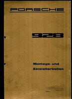 PORSCHE 928  MONTAGE UND EINSTELLARBEITEN  KATALOG/PROSPEKT (BROCHURE)
