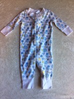 Hanna Andersson Pajama Sleeper Organic 50 Baby Boy 0-6 Months Blue Bubble Zipper