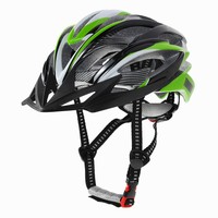 Einstellbar Fahrrad-Helm MTB Helme Visier Mountain Bike Helmet Grün+Weiß+Schweiz