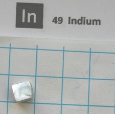  1g Indium metal  99.99% - pure element 49 sample