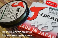 Rund 8 x geflochtene Angelschnur Original DAIWA J-BRAID X8 Hecht Zander Barsch 