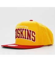 Mitchell and Ness WASHINGTON REDSKINS Snapback Mütze Gelb / Rot Arch Solid 