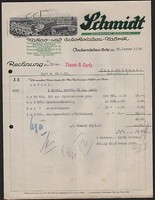 OSCHERSLEBEN (BODE), Rechnung 1926, Kakao- und Schokolade-Fabrik Schmidt Söhne