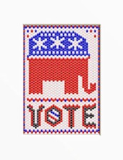 Vote Republican~Pony Bead Banner Pattern Only