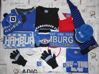 Hamburger SV Großes Fanpaket/Fanclub HSV Geamt 18 Teile Trikot, Pulli...+Zugabe!