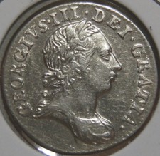 1763 George Iii 3 Pence (Silver) Au * Beautiful Blazing White * Nr (36-324)