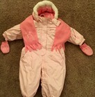 Brand New Baby Girl ZeroXposur Snowsuit! 18months, Hood Scarf Mittens, Nice!