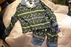 NWT SZ 2T SNOWFLAKE FLANNEL 2PC PAJAMAS BY OSH KOSH 