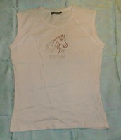 Berlin mit Pferdemotiv aus Strasssteinen - T-Shirt - weiß - unisex - L