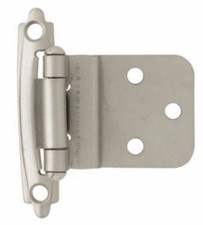 Lot of 36 Inset/Offset 3/8" Hinges - Self Closing - Satin Nickel