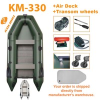Kolibri KM-330 Schlauchboot Motorboot Angelboot +Air Deck+Slipräder Bootsräder
