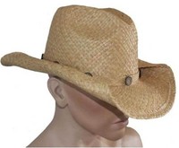 COWBOYHUT WESTERNHUT Strohhut Hut Herrenhut Raffia Stroh Partyhut 56/57 cm