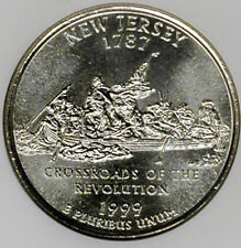 1999 P & D New Jersey State Quarters Gem Bu From Mint Sets