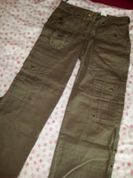 LAURA SCOTT Damen Hose CARGOHOSE 38 Khaki Braun Cargo Sommer Herbst wie Neu!