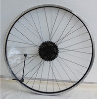 Hinterrad 26 Zoll Laufrad HK schwarz mit Kassette CS-HG-31/8fach +Schnellspanner