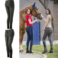 EQUI-THÈME „Denim“ Jeans Reithose Damenreithose Reithose mit Silikonbesatz