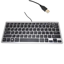 Mini Slim 78 Key USB 2.0 Wired Compact Thin Keyboard for Desktop Laptop PC Mac