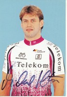 Michael Hübner    Team Telekom  Radsport  Karte mit Unterschrift - 223670
