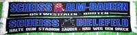Anti Bielefeld Schal "SCHEISS BIELEFELD"  Ultra Fan Kurve Block + 150x15 cm +