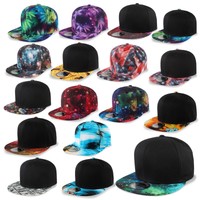 ETHOS USA BLANK SNAPBACK CAP GALAXY / MARIHUANA FLAG 2-TONE NEW TRUCKER KAPPE