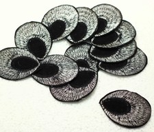 New 10pcs Embroidered Cloth Iron On Patch Sew Motif Applique peacock eye KQY-04
