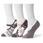 MUK LUKS Women's Aloe Maryjane's 3 Pair Sock Pack - Grey