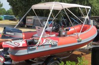 RIB Schlauchboot Gugel 4,3 Meter, 60 PS Motor,GFK-Rumpf. inc. Trailer